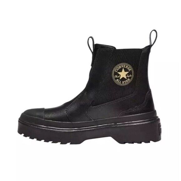 Converse Chuck Taylor All Star Lugged Leather Chelsea Boots - Black (A08453C) - Picture 1 of 7
